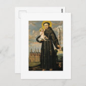 Heilige Antonius van Padua met Kind Jezus Briefkaart (Voorkant / Achterkant)