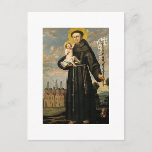 Heilige Antonius van Padua met Kind Jezus Briefkaart (Voorkant)