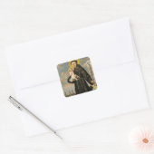 Heilige Antonius van Padua met Kind Jezus Vierkante Sticker (Envelop)