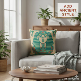 Heilige Anubis & Papyrus Egyptische kunst Kussen