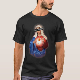 Heilige Aperoli Moeder Maria Holding glas wijn T-shirt