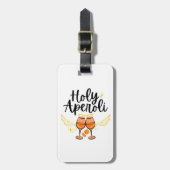 Heilige Aperoli Witte Trendy Aperol Spritz Uitspra Bagagelabel (Voorkant verticaal)