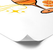 Heilige Aperoli Witte Trendy Aperol Spritz Uitspra Poster (Hoek)