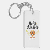 Heilige Aperoli Witte Trendy Aperol Spritz Uitspra Sleutelhanger (Voorkant Links)