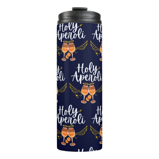 Heilige Aperoli Witte Trendy Aperol Spritz Uitspra Thermosbeker (Voorkant)
