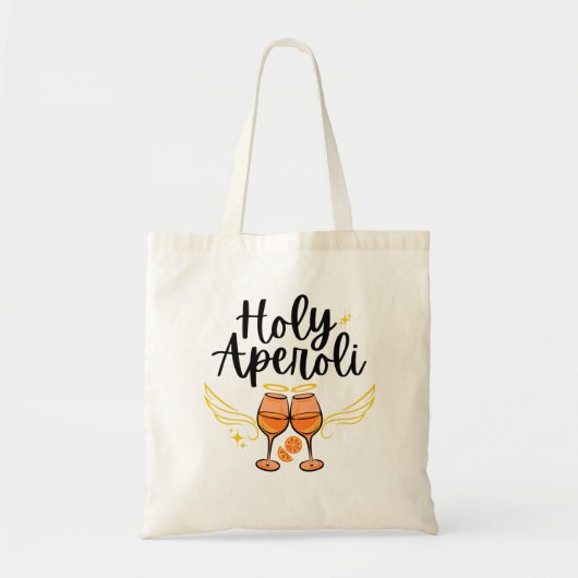 Heilige Aperoli Witte Trendy Aperol Spritz Uitspra Tote Bag (Voorkant)