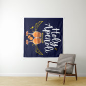 Heilige Aperoli Witte Trendy Aperol Spritz Uitspra Wandkleed (In Situ (horizontaal))