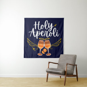 Heilige Aperoli Witte Trendy Aperol Spritz Uitspra Wandkleed