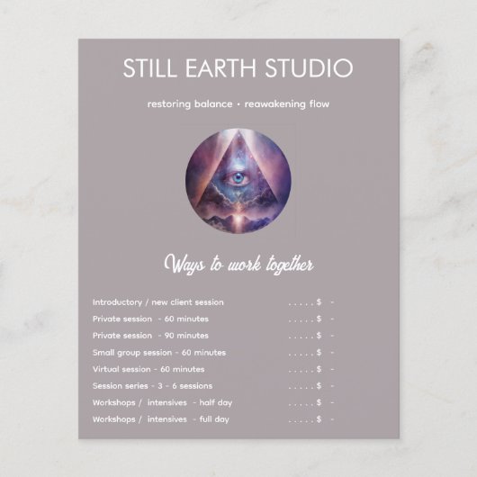Heilige As | Derde Oog Ontwerp Flyer (Voorkant)