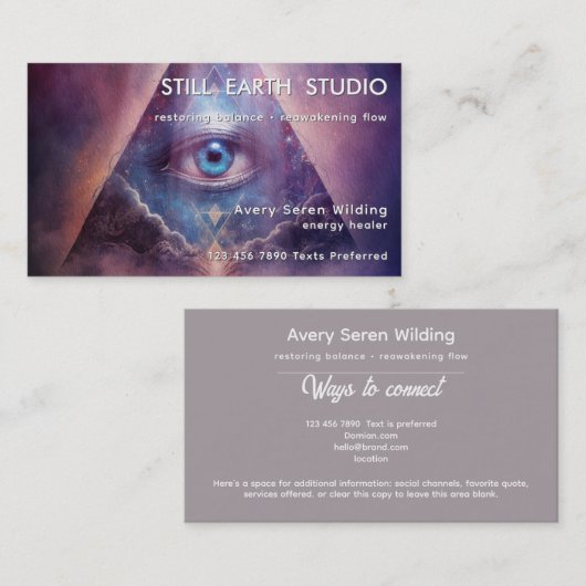 Heilige As | Third Eye Design Visitekaartje (Voorkant / Achterkant)