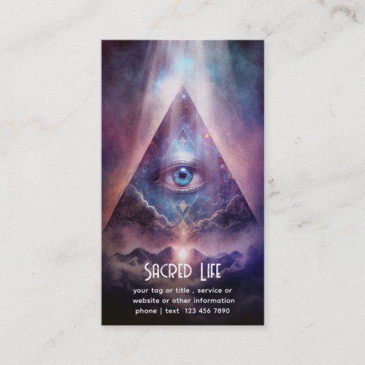 Heilige As | Third Eye Design Visitekaartje (Voorkant)