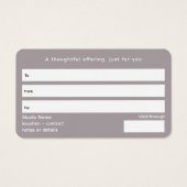 Heilige As | Third Eye Design Visitekaartje (Achterkant)