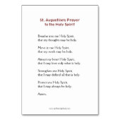 Heilige Augustinus Heilige Geest Gebed Kaart (Achterkant)