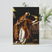 Heilige Augustinus van Hippo Heilige kaart (Staand voorkant)