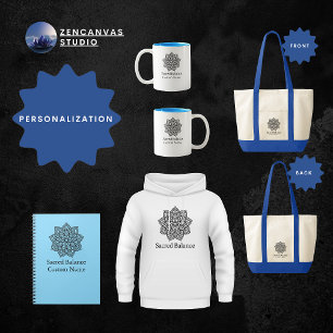 Heilige Balans Minimalistische Mandala Custom Notitieboek