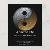 Heilige Balans | Yin Yang-symbool Flyer (Achterkant)