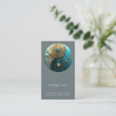 Heilige Balans | Yin Yang Symbool Visitekaartje (Staand voorkant)