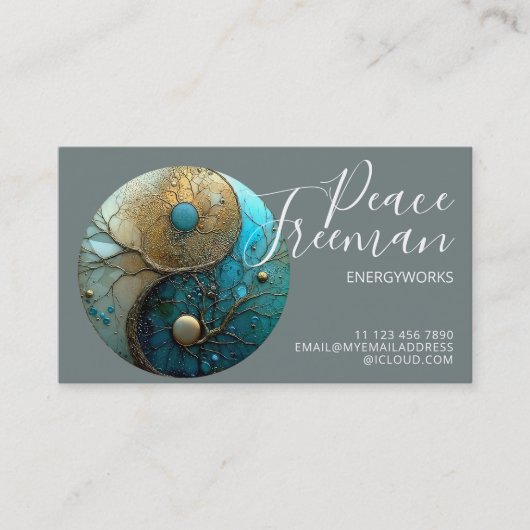 Heilige Balans | Yin Yang Symbool Visitekaartje (Voorkant)
