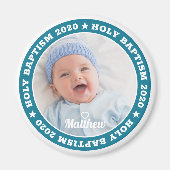 Heilige Baptism Modern Aangepaste Foto Magneet (Voorkant)
