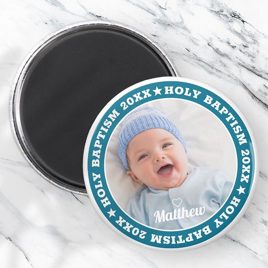 Heilige Baptism Modern Aangepaste Foto Magneet