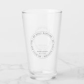 Heilige Baptisme Eenvoudig Lijst Moderne Aangepast Glas (Achterkant)