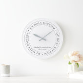 Heilige Baptisme Eenvoudig Lijst Moderne Aangepast Grote Klok (Huis)