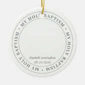 Heilige Baptisme Eenvoudig Lijst Moderne Aangepast Keramisch Ornament (Voorkant)