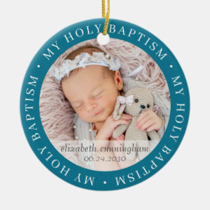 Heilige Baptisme Eenvoudig Lijst Moderne Aangepast Keramisch Ornament