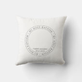 Heilige Baptisme Eenvoudig Lijst Moderne Aangepast Kussen (Achterkant)