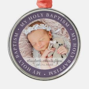 Heilige Baptisme Eenvoudig Lijst Moderne Aangepast Metalen Ornament
