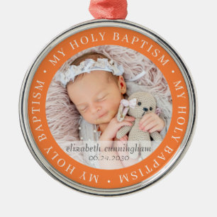 Heilige Baptisme Eenvoudig Lijst Moderne Aangepast Metalen Ornament