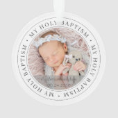 Heilige Baptisme Eenvoudig Lijst Moderne Aangepast Ornament (achterkant)