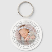 Heilige Baptisme Eenvoudig Lijst Moderne Aangepast Sleutelhanger (Voorkant)