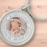 Heilige Baptisme Eenvoudig Lijst Moderne Aangepast Sleutelhanger<br><div class="desc">Dit eenvoudige en klassieke ontwerp is samengesteld uit serif typografie en voegt een douanefoto toe. "Mijn Heilige Baptisme" cirkelt de foto van uw baby,  kind,  enz.</div>