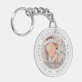 Heilige Baptisme Eenvoudig Lijst Moderne Aangepast Sleutelhanger (Voorkant Links)