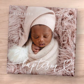 Heilige Baptisme Elegant Modern Chic Heart Baby Fo Magneet