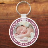Heilige Baptisme Modern Eenvoudige Aangepaste Foto Sleutelhanger (Voorkant)