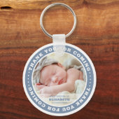 Heilige Baptisme Modern Eenvoudige Aangepaste Foto Sleutelhanger (Voorkant)