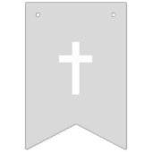 Heilige Baptisme roze en grijze babymeisjesfeestje Vlaggetjes (Tweede vlag)