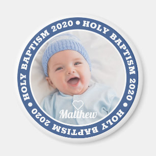 Heilige Baptisme Simple Moderne Custom Photo Keepo Magneet
