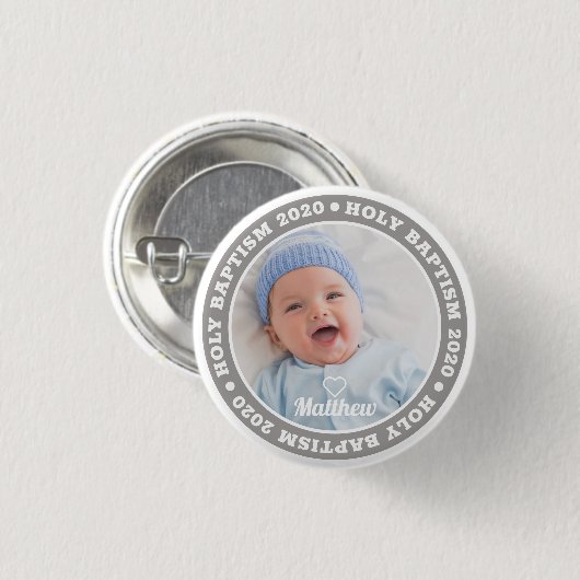 Heilige Baptisme Simple Moderne Custom Photo Ronde Button 3,2 Cm (Voorkant /achterkant)