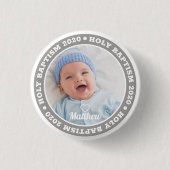 Heilige Baptisme Simple Moderne Custom Photo Ronde Button 3,2 Cm (Voorkant)