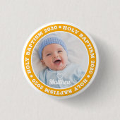 Heilige Baptisme Simple Moderne Custom Photo Ronde Button 3,2 Cm (Voorkant)