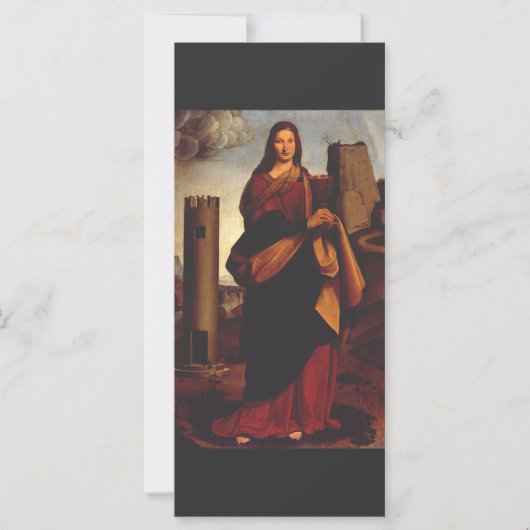Heilige Barbara Heilige Icoon Grafische Kunst (Voorkant)