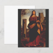 Heilige Barbara Heilige Icoon Grafische Kunst (Voorkant / Achterkant)