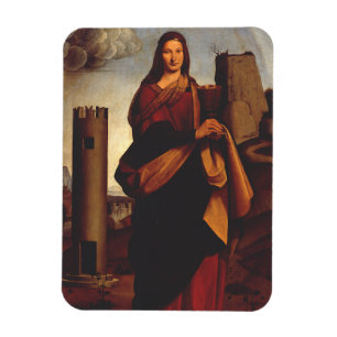Heilige Barbara Heilige Icoon Grafische Kunst Magneet