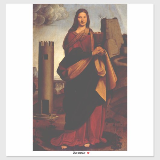 Heilige Barbara Heilige Icoon Grafische Kunst Sticker (Vel)