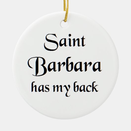 heilige Barbara Keramisch Ornament (Voorkant)