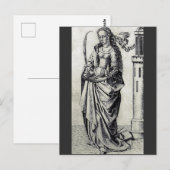 Heilige Barbara van de Toren Heilige Grafische Kun Briefkaart (Voorkant / Achterkant)