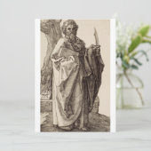 Heilige Bartholomeus de apostel Albrecht Durer Feestdagenkaart (Staand voorkant)